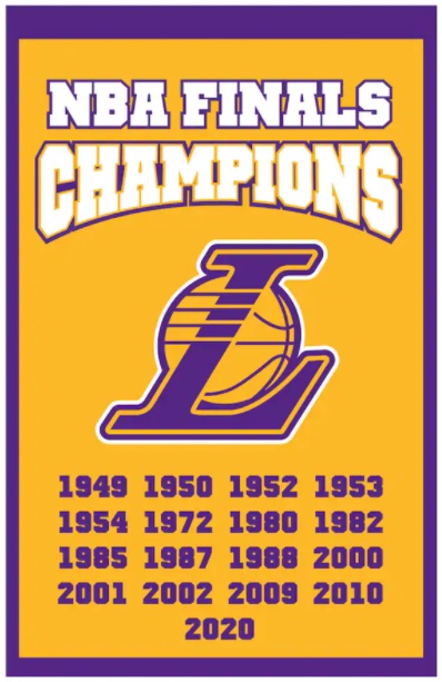 best holiday gifts official LA Lakers 17-time NBA Finals banner